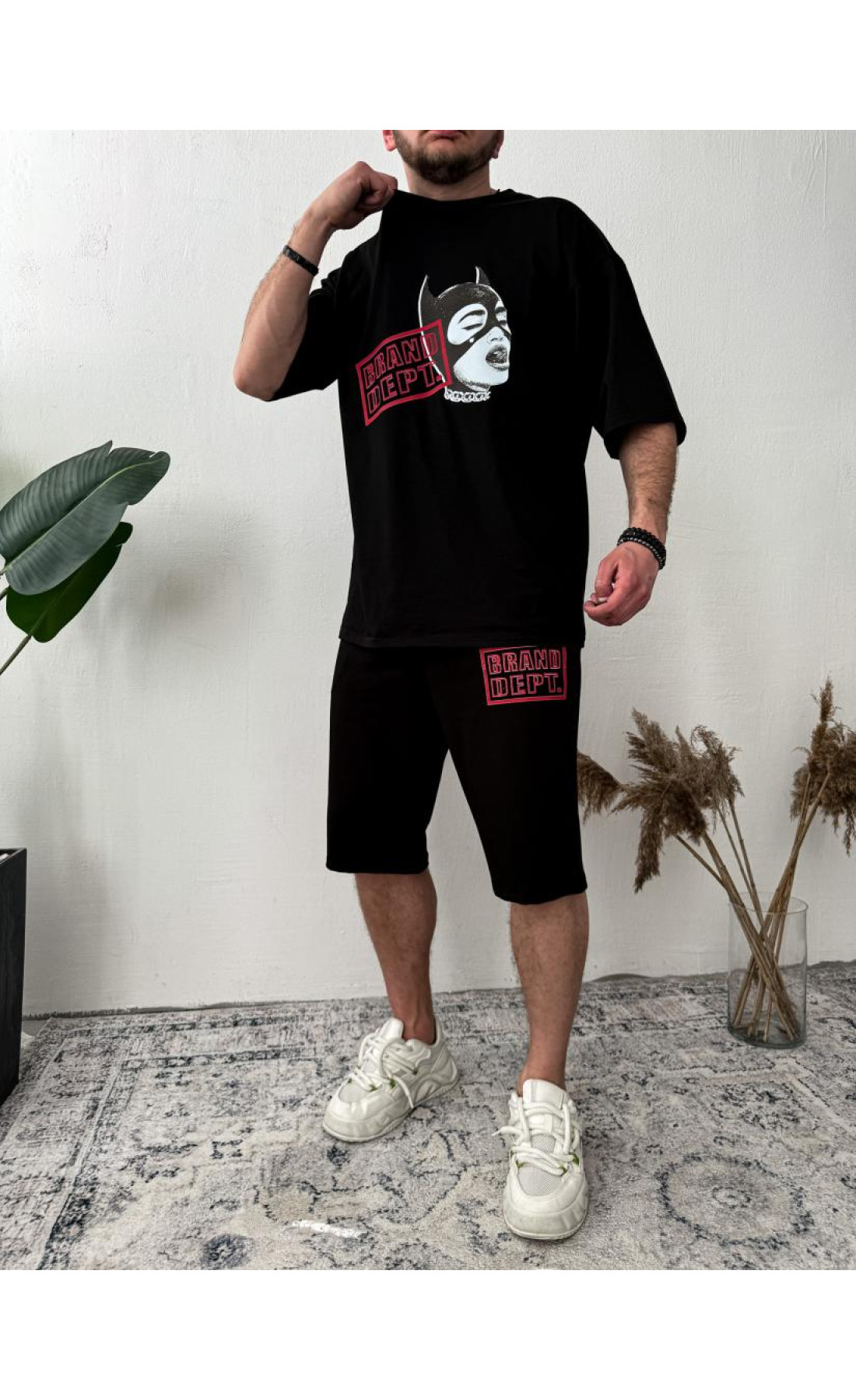 Комплект футболка шорти чоловічий літо весна з принтом