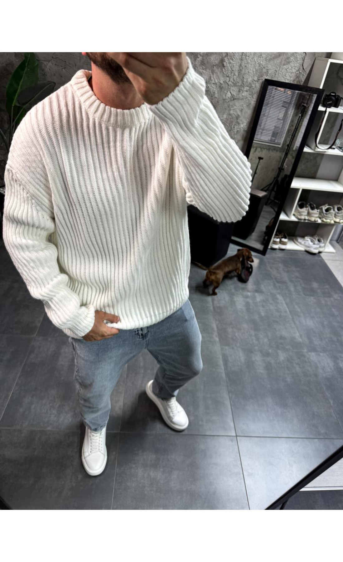 Светр чоловічий весна осінь стильний модний вільна посадка