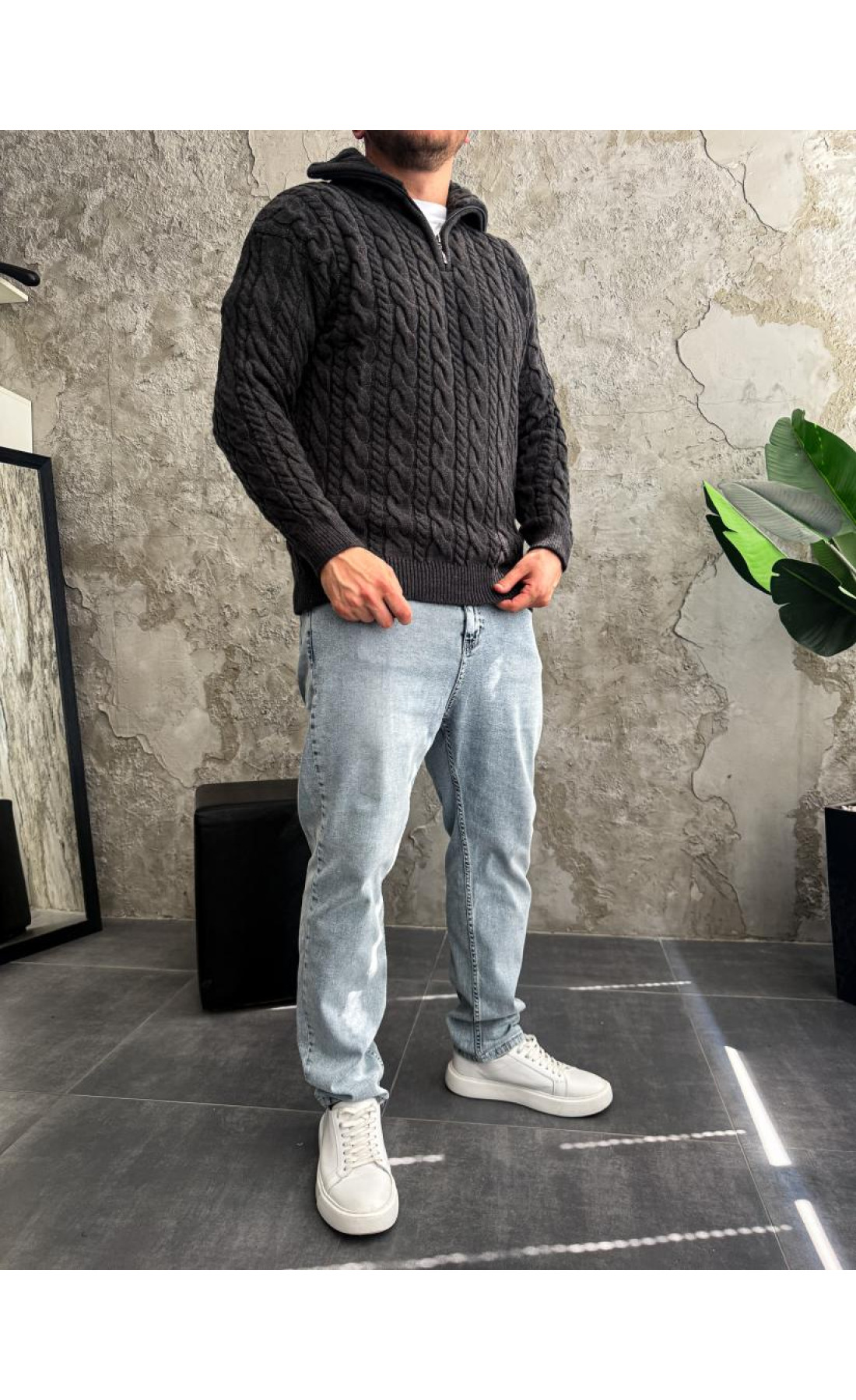 Светр чоловічий стильний модний щільний осінь весна