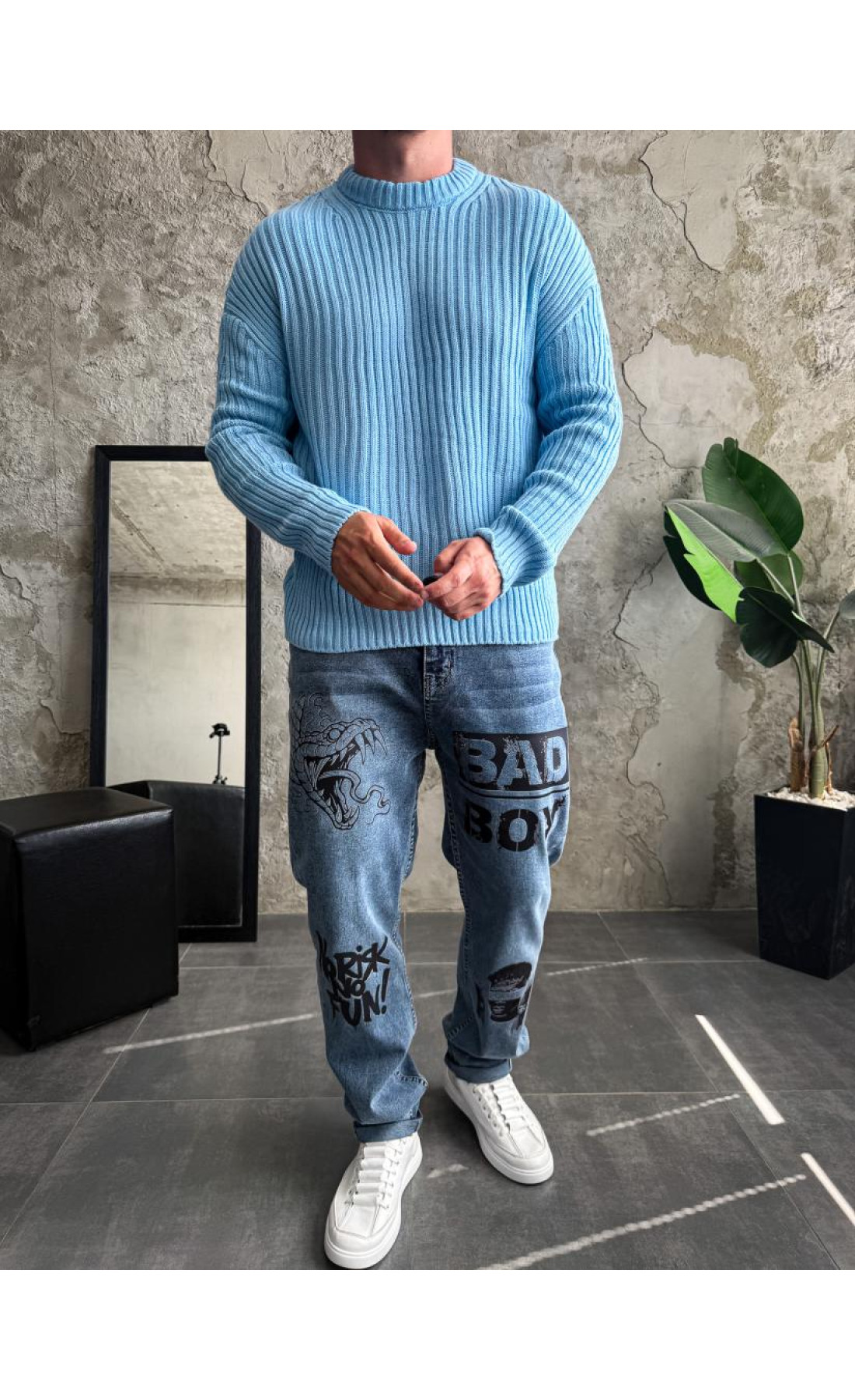 Светр чоловічий стильний модний щільний осінь весна