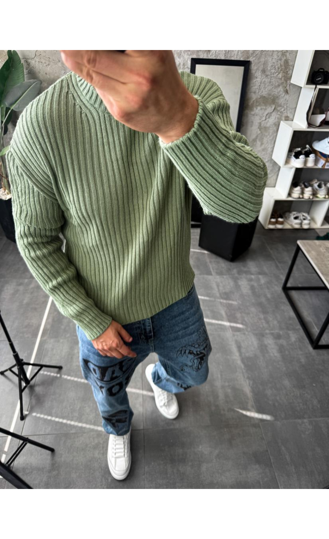 Светр чоловічий стильний модний щільний осінь весна