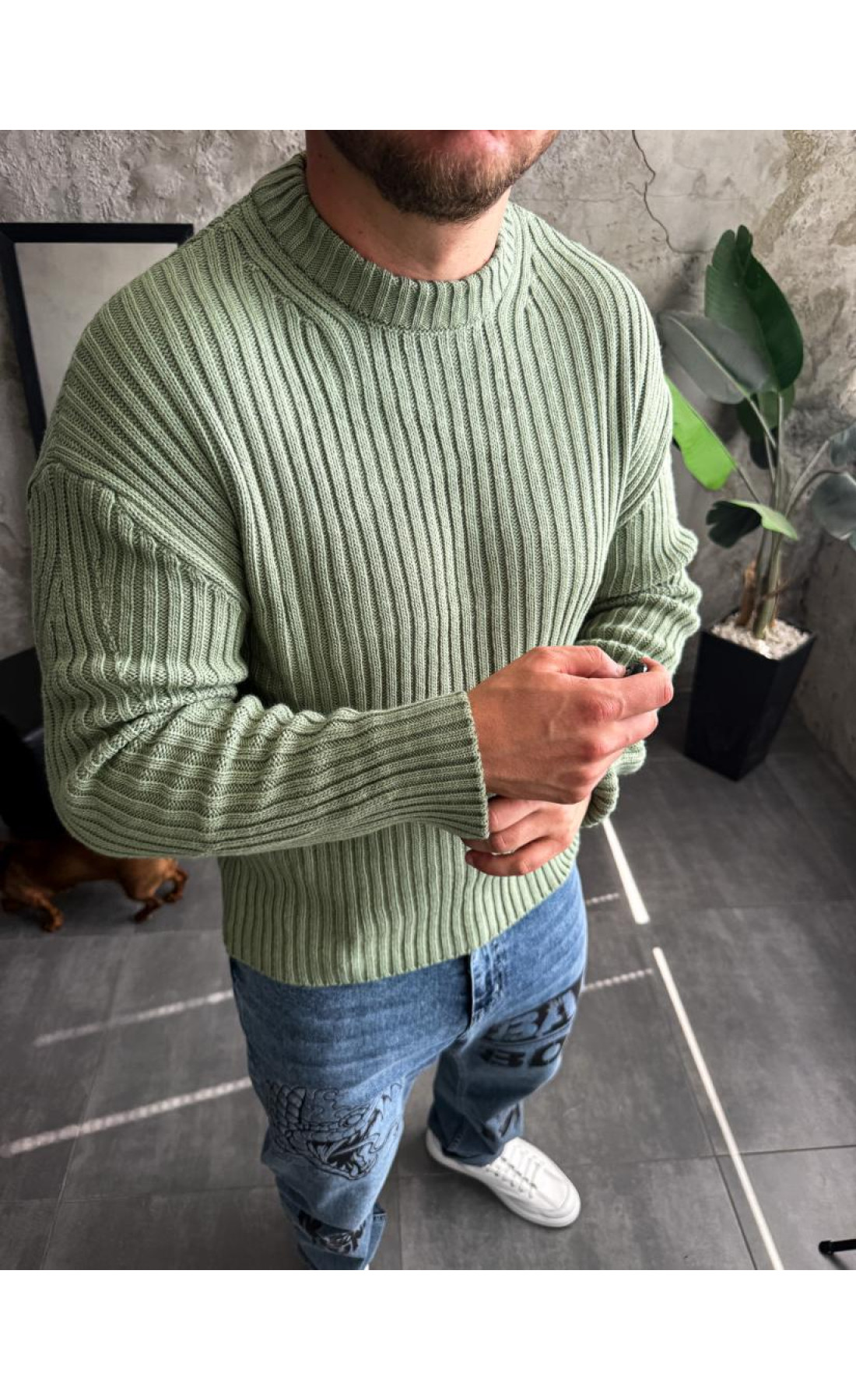 Светр чоловічий стильний модний щільний осінь весна