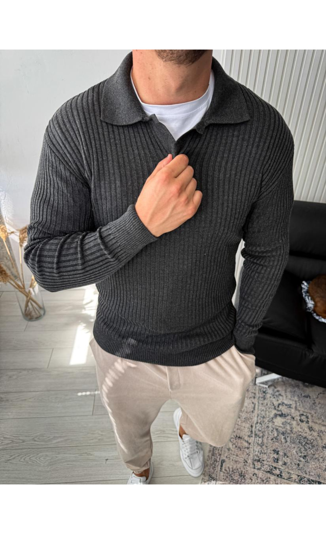 Светр чоловічий стильний модний щільний осінь весна