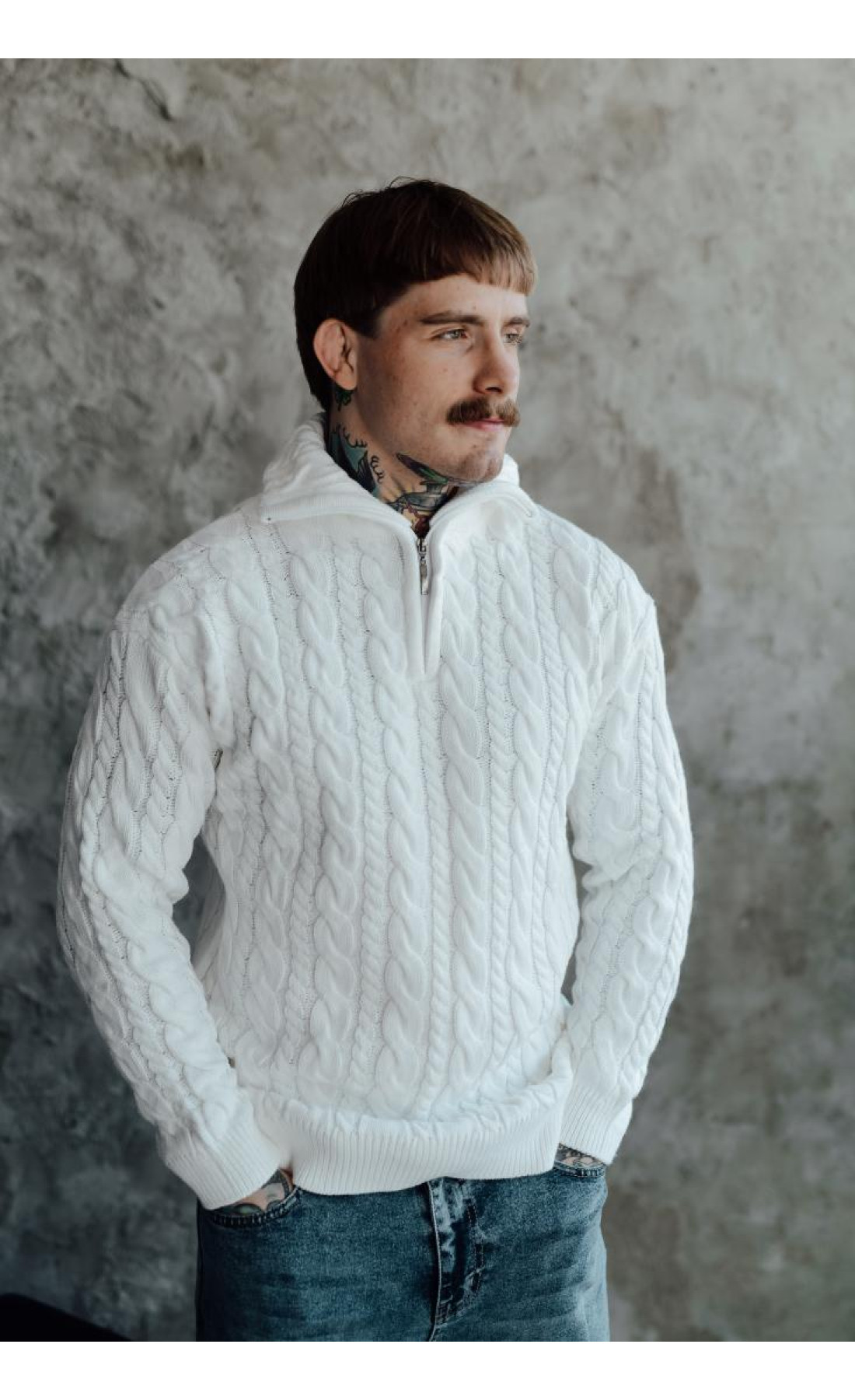 Светр чоловічий стильний модний щільний осінь весна