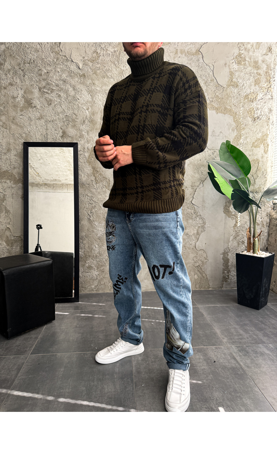 Светр чоловічий стильний модний щільний осінь весна