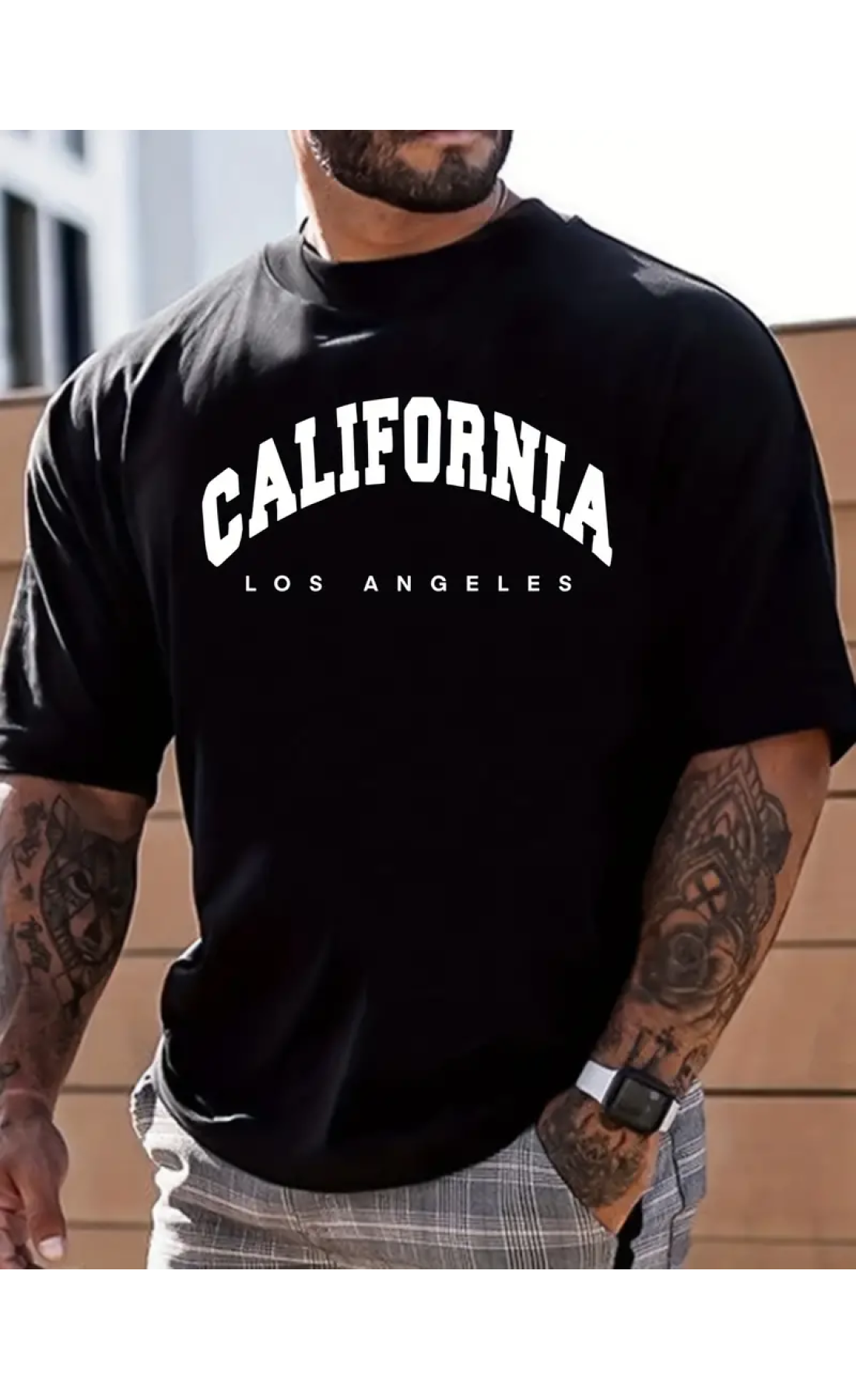 Чоловіча чорна легка оверсайз футболка з трендовим написом