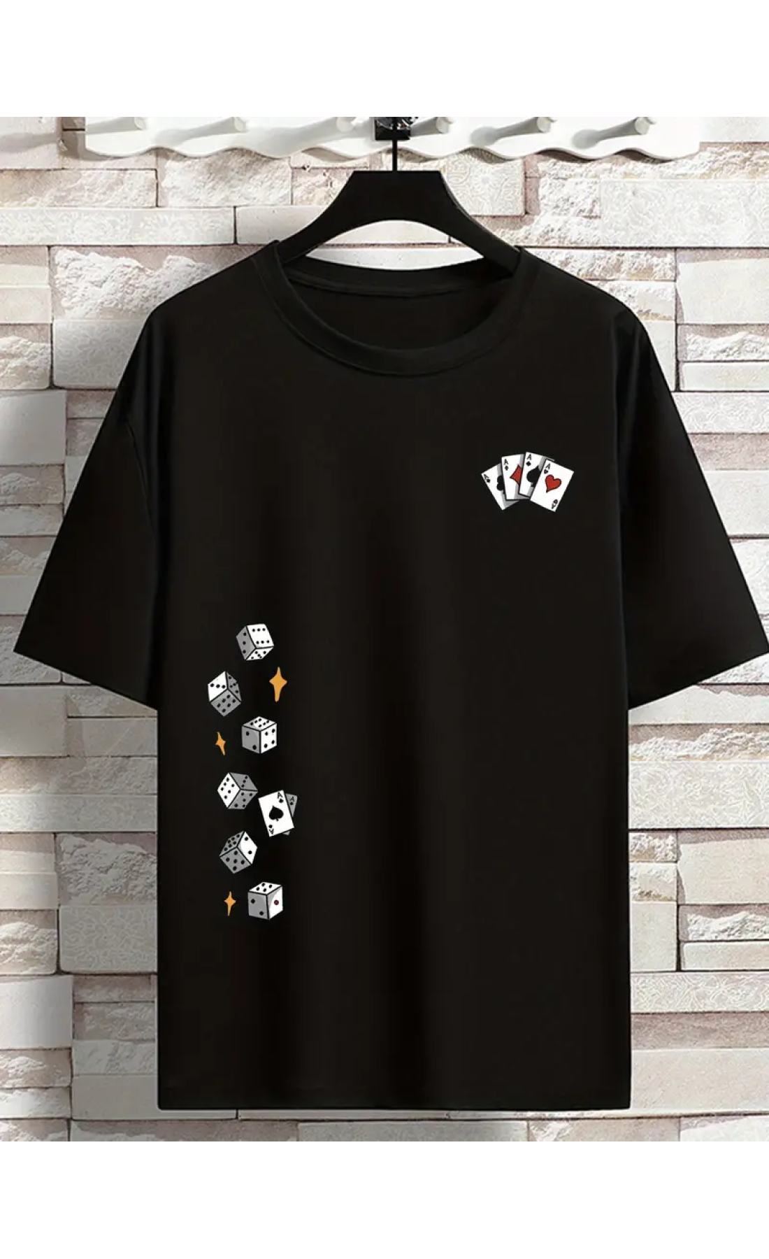 Чорна чоловіча футболка з дтф (оверсайз)