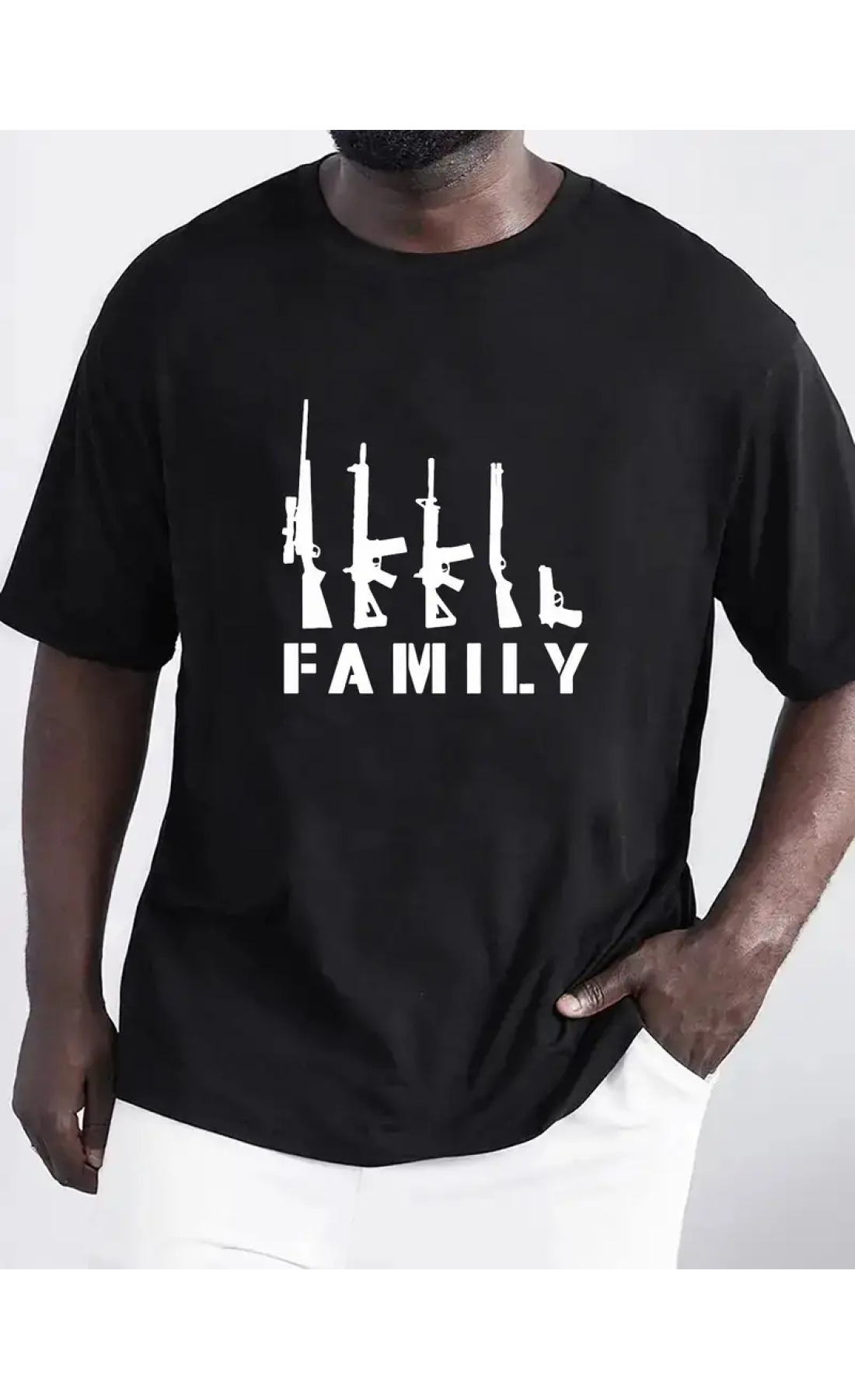 Чорна чоловіча футболка з дтф (оверсайз)