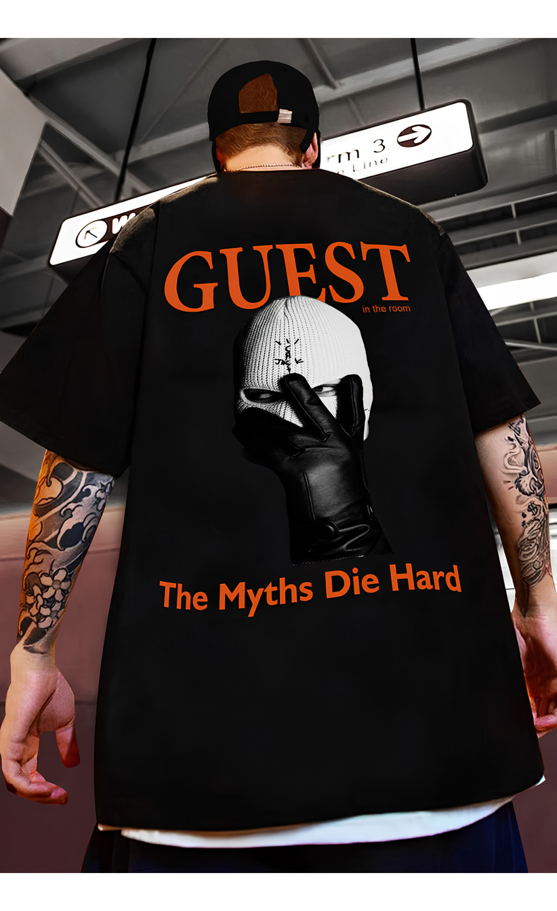 Футболка з дтф принтом оверсайз чоловіча