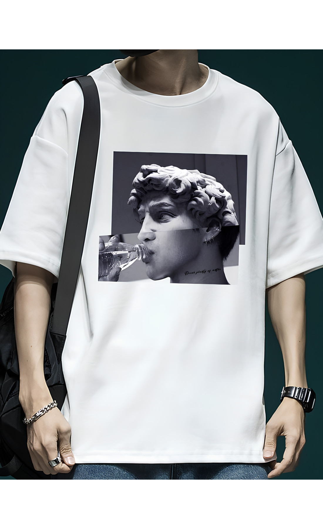 Футболка з дтф принтом оверсайз чоловіча жіноча