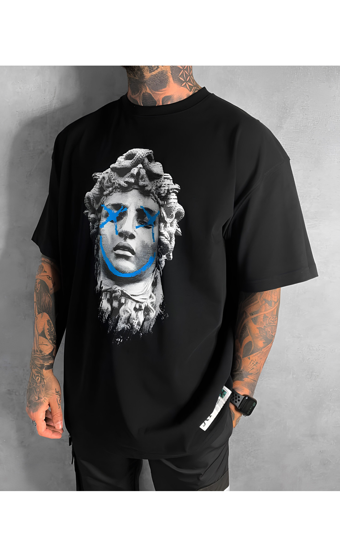 Футболка з принтом чоловіча  оверсайз літо легка трикотаж