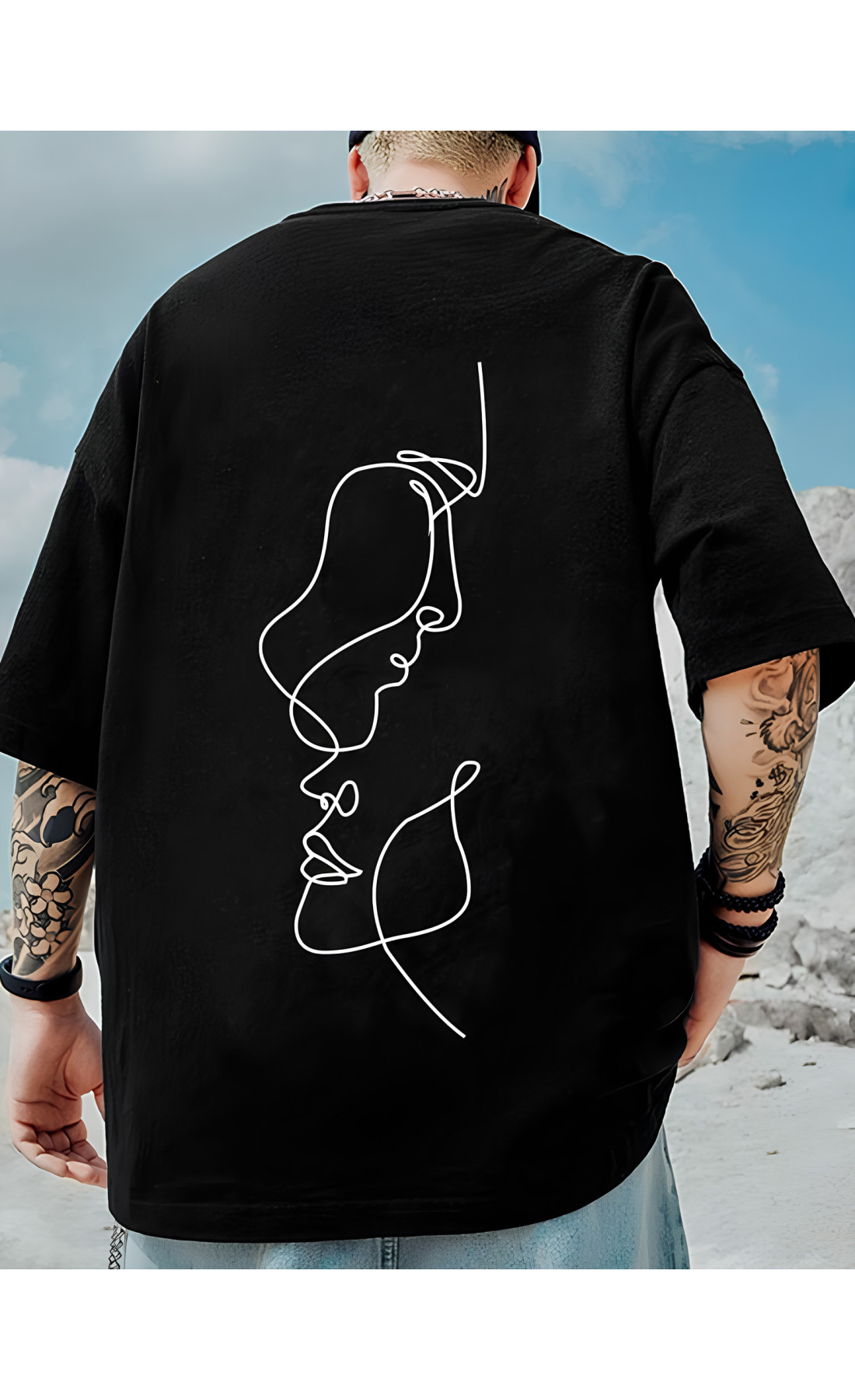 Футболка з дтф принтом унінекс оверсайз