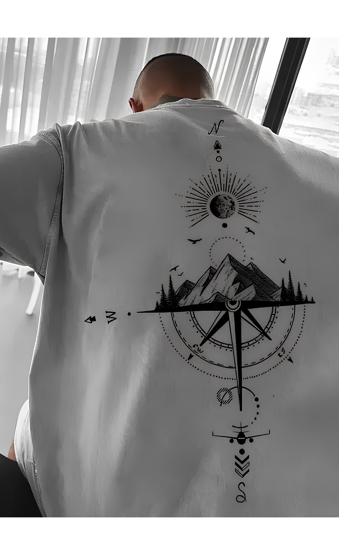 Футболка унісекс з принтом оверсайз  вільна