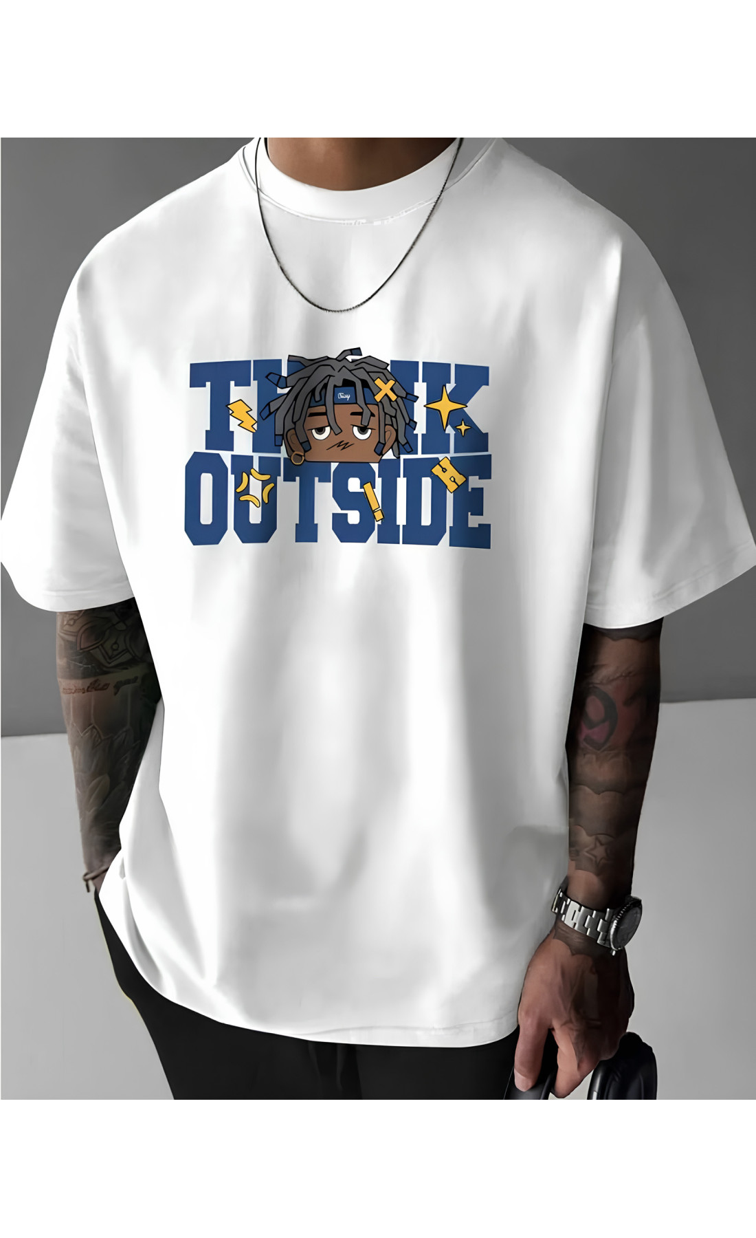 Футболка з принтом чоловіча  оверсайз літо легка трикотаж