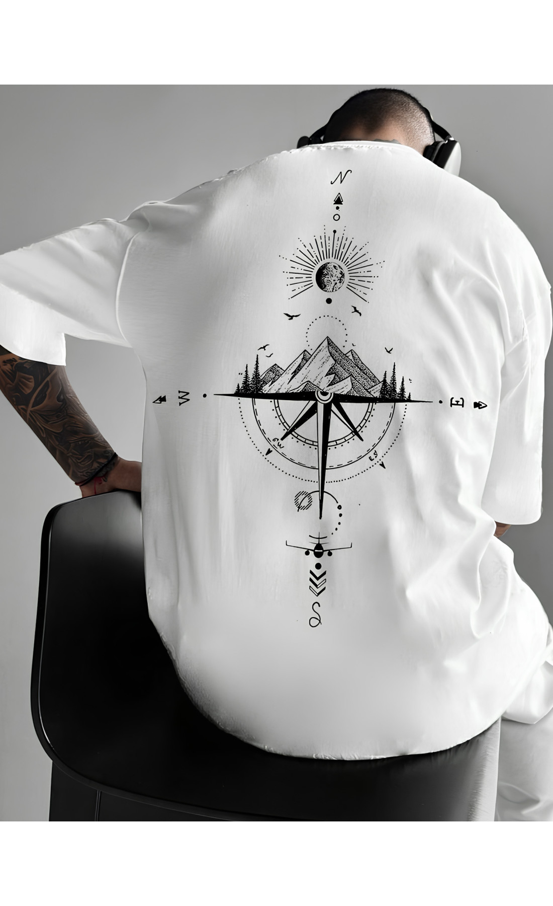 Футболка з принтом чоловіча  оверсайз літо легка трикотаж