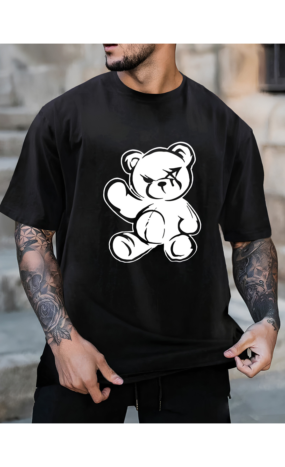 Футболка з принтом чоловіча  оверсайз літо легка трикотаж