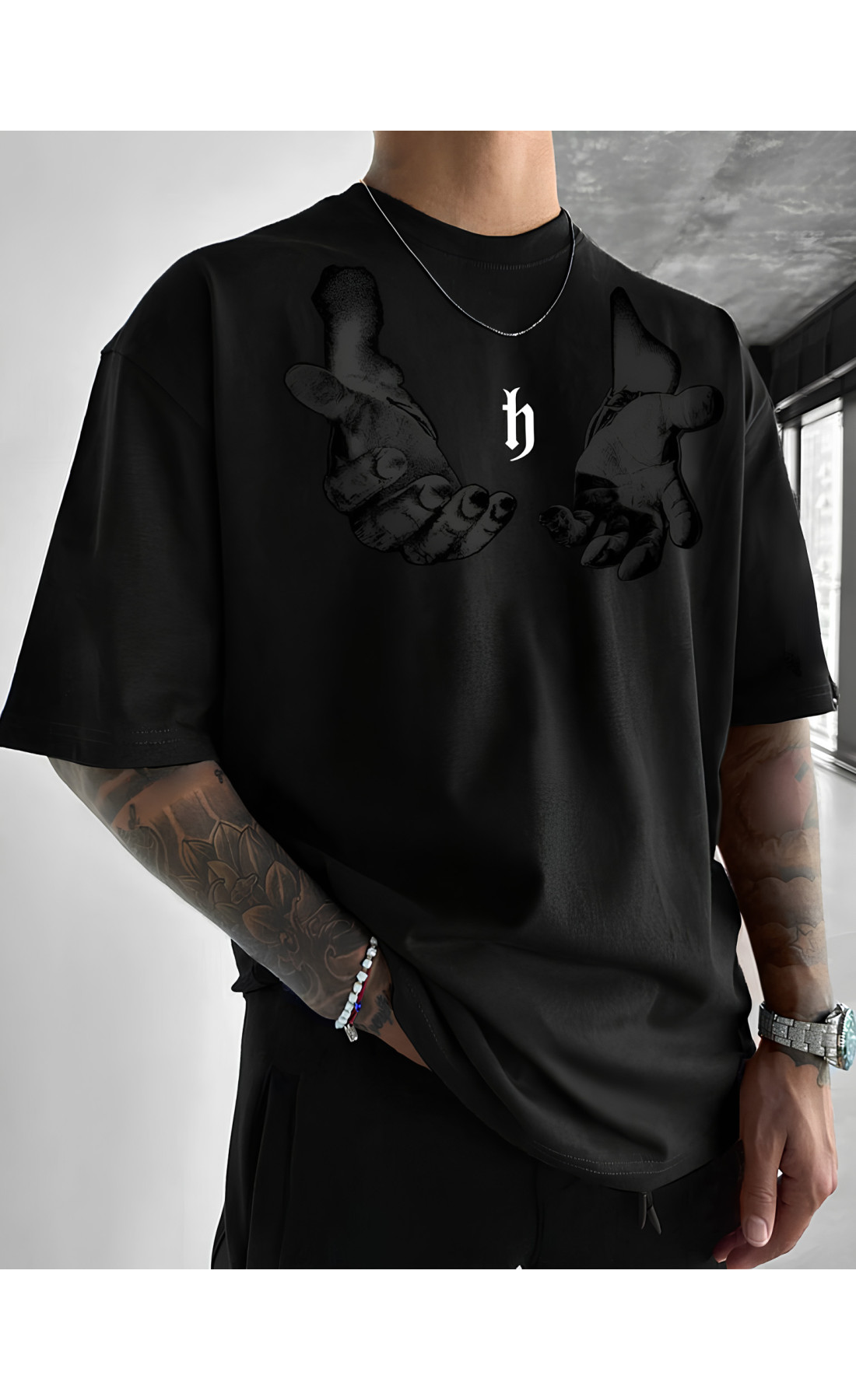 Футболка з принтом чоловіча  оверсайз літо легка трикотаж