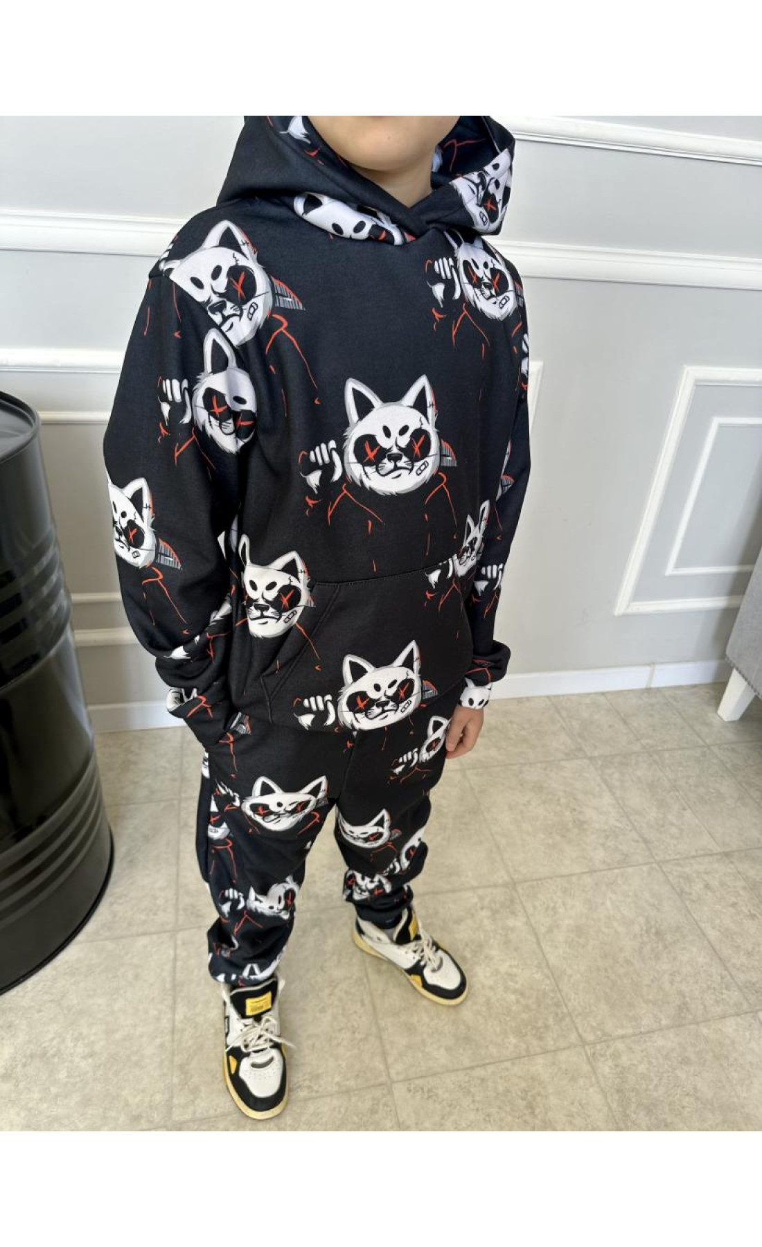 Принтований дитячий чоловічий костюм на легкому флісі