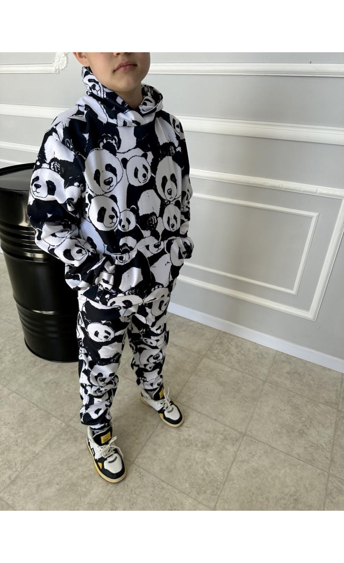 Принтований дитячий чоловічий костюм на легкому флісі