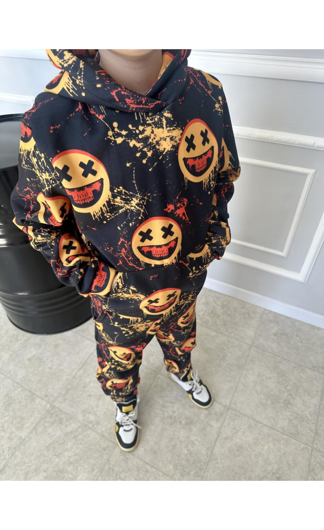 Принтований дитячий чоловічий костюм на легкому флісі