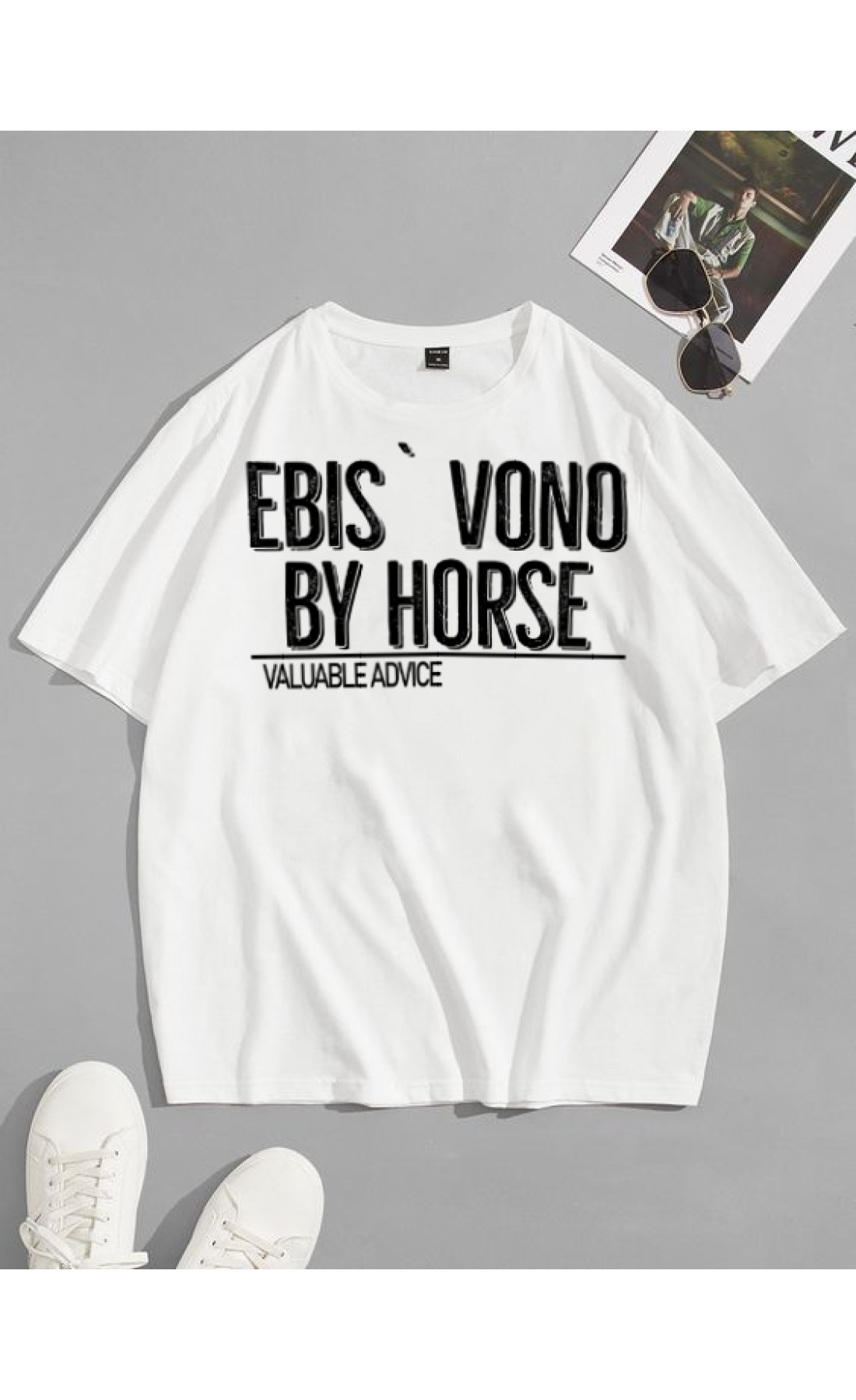 Комфортна біла чоловіча оверсайз футболка з трендовим дизайном