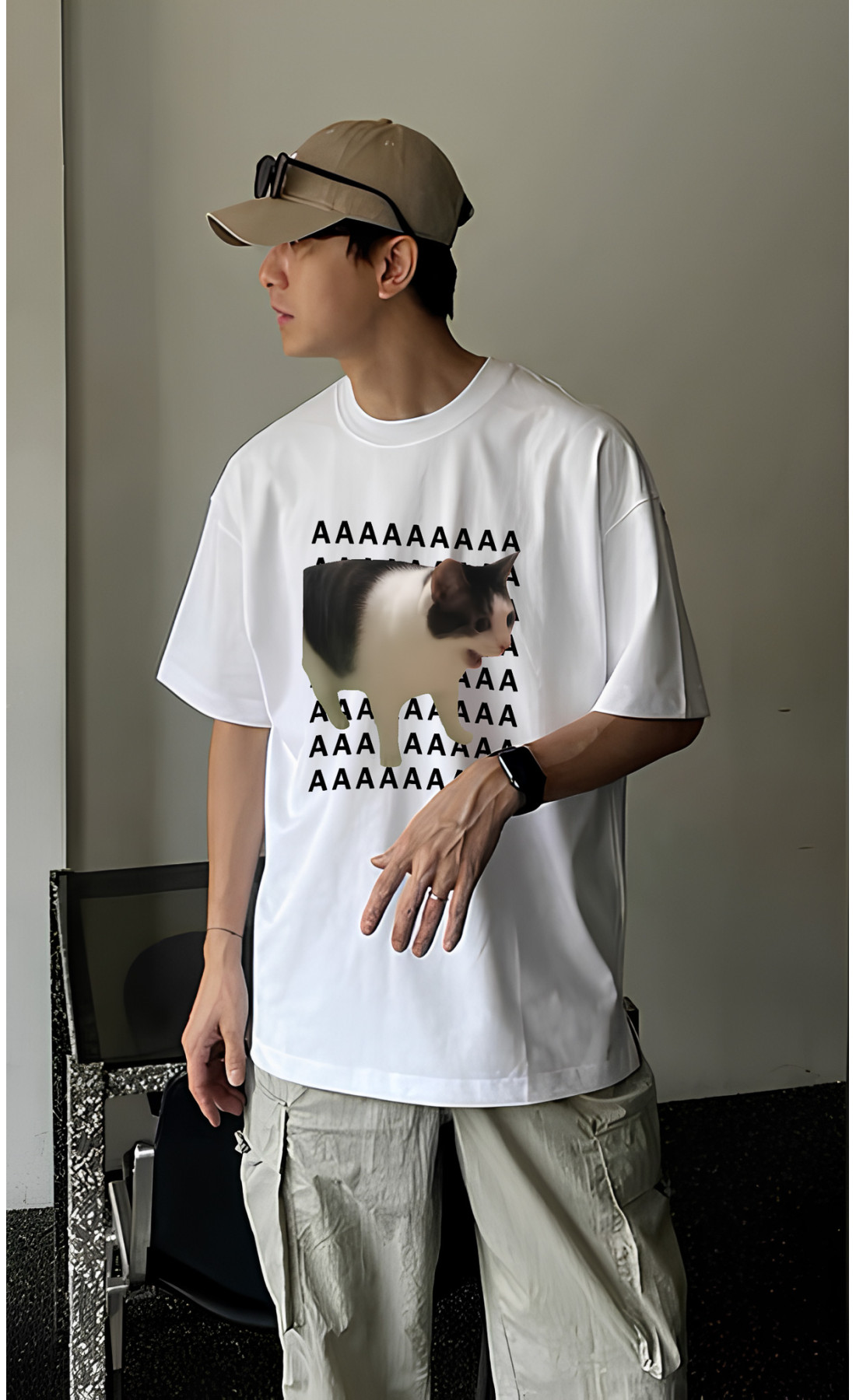 Футболка з мерчем базова  оверсайз  легка