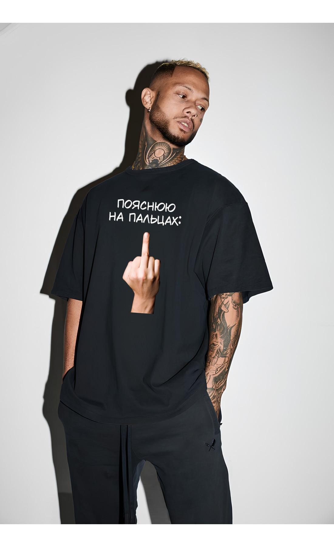 Футболка з мерчем базова  оверсайз  легка