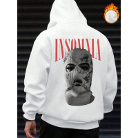 Трендове біле чоловіче оверсайз худі зі стильним дизайном