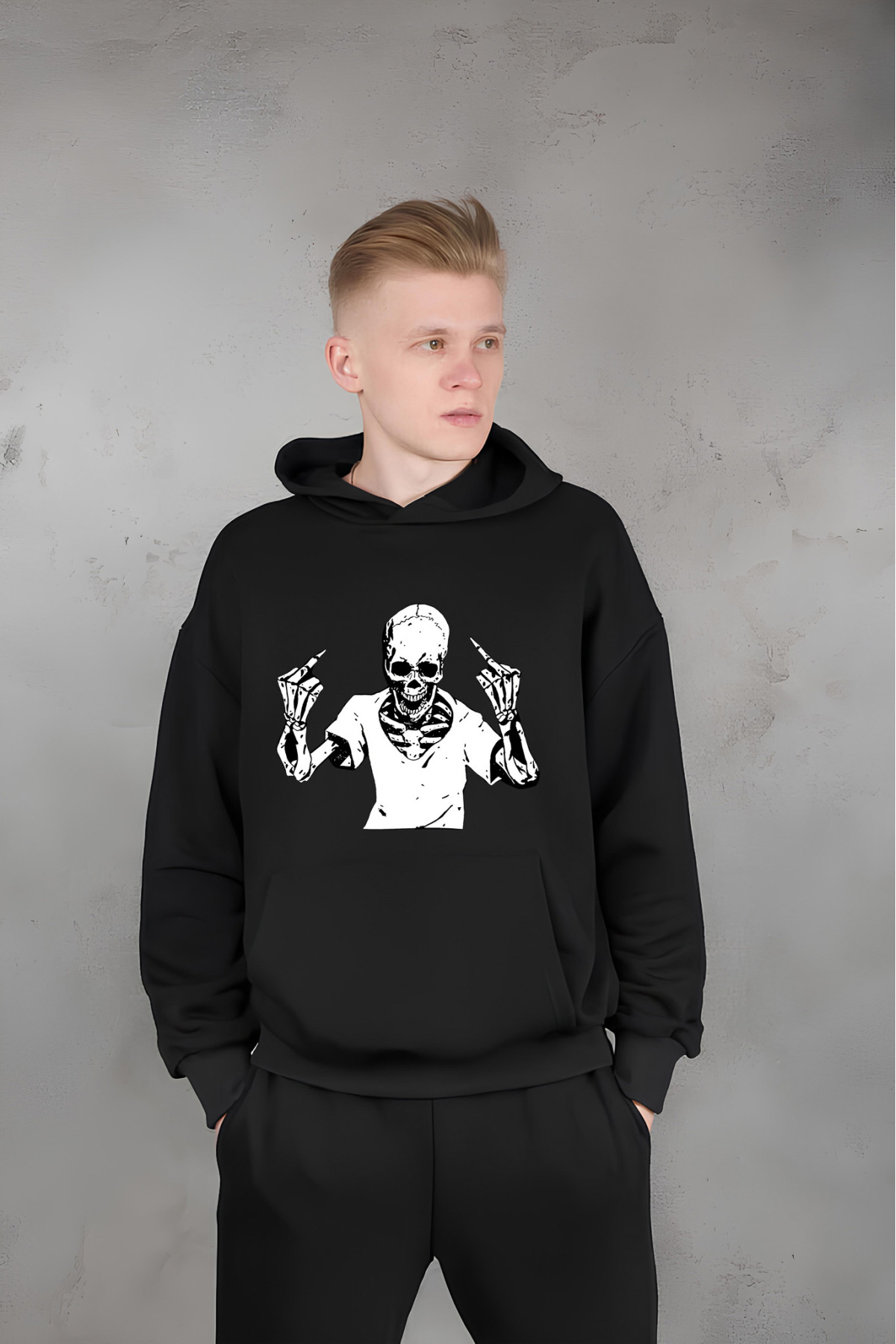 Худі унісекс чоловіче жіноче  чорного кольору оверсайз