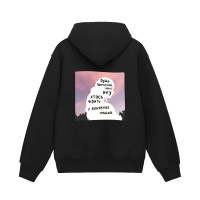 Худі унісекс чоловіче жіноче  чорного кольору оверсайз