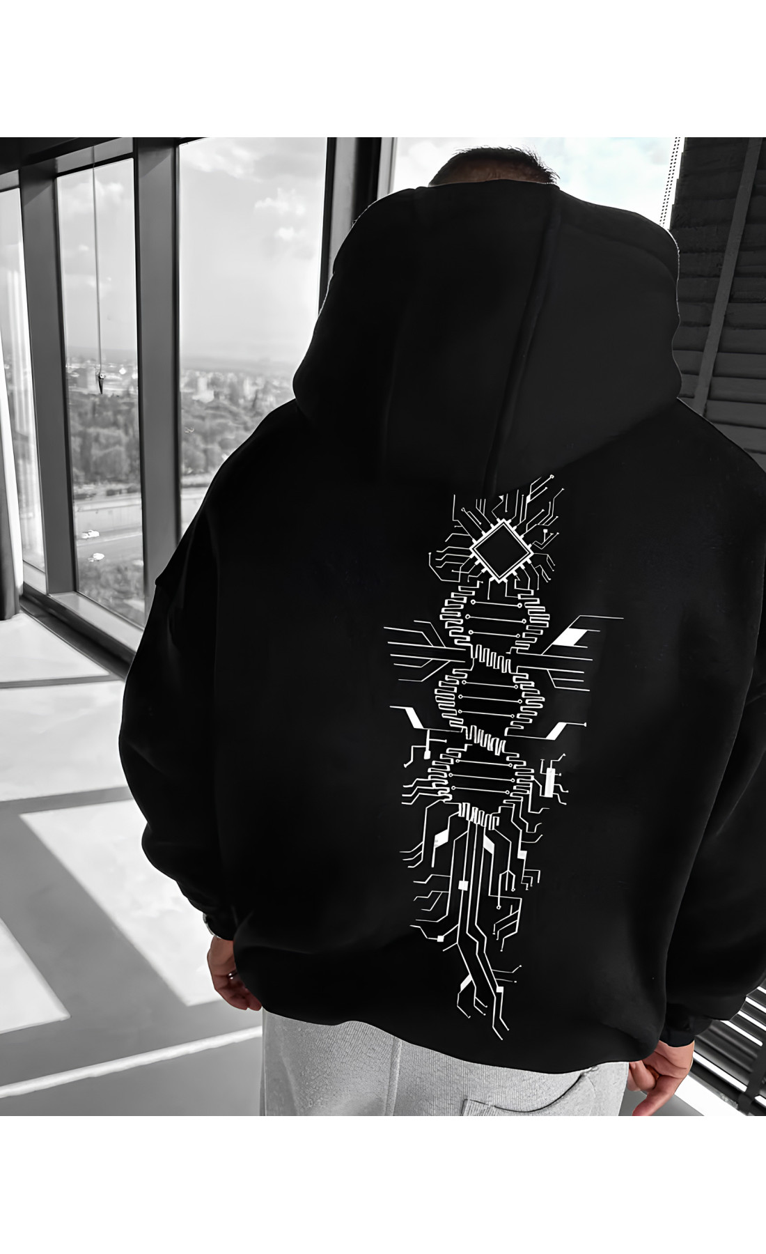 Худі з дтф оверсайз накатка принт оверсайз весна одяг чоловічий