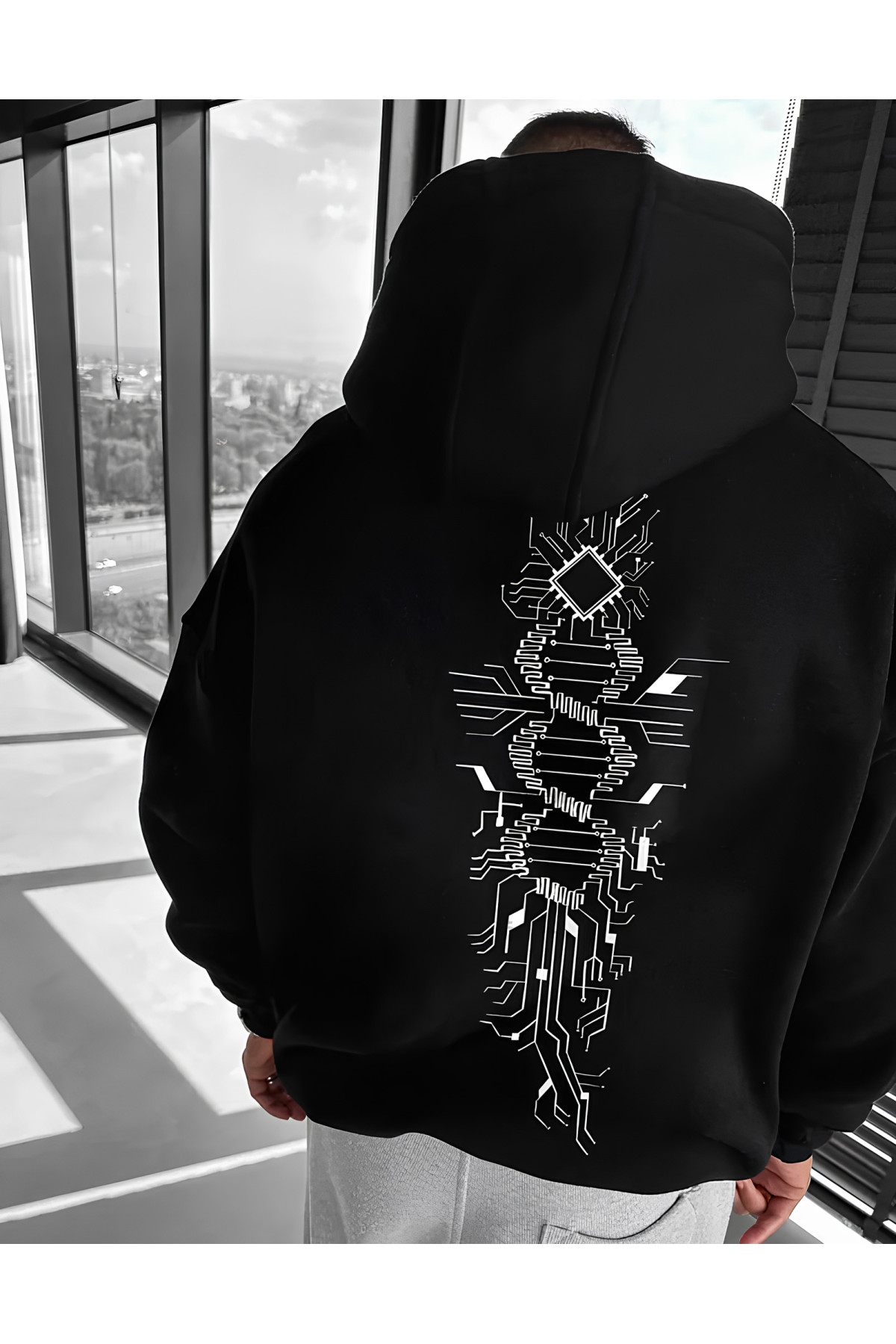 Худі з дтф оверсайз накатка принт оверсайз весна одяг чоловічий