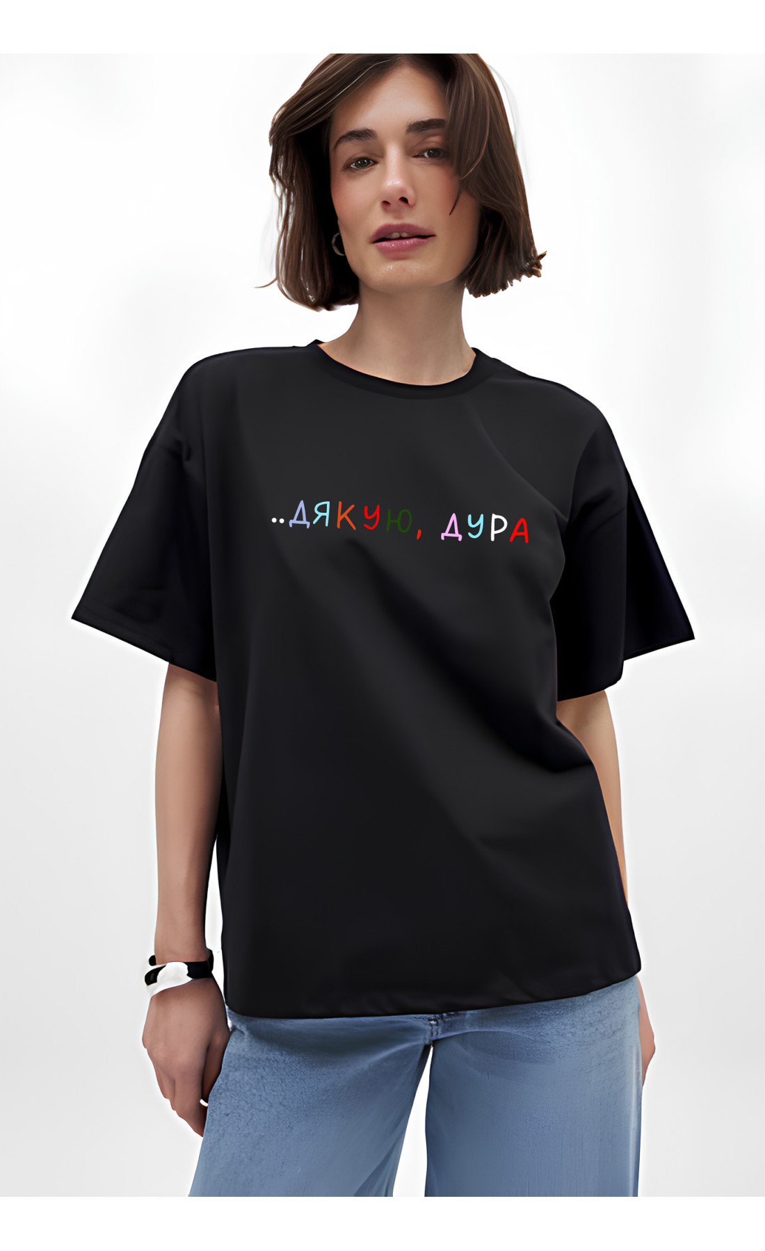 Жіноча футболка з мерчем  оверсайз розміри літо