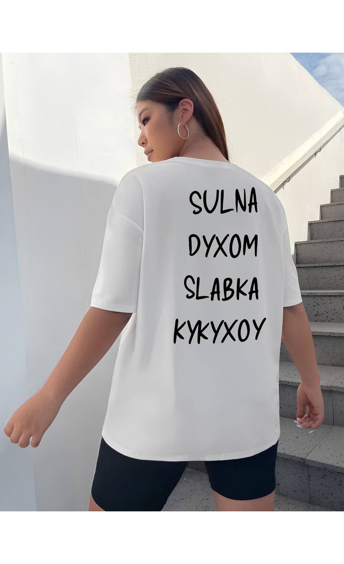 Жіноча футболка з мерчем  оверсайз розміри літо