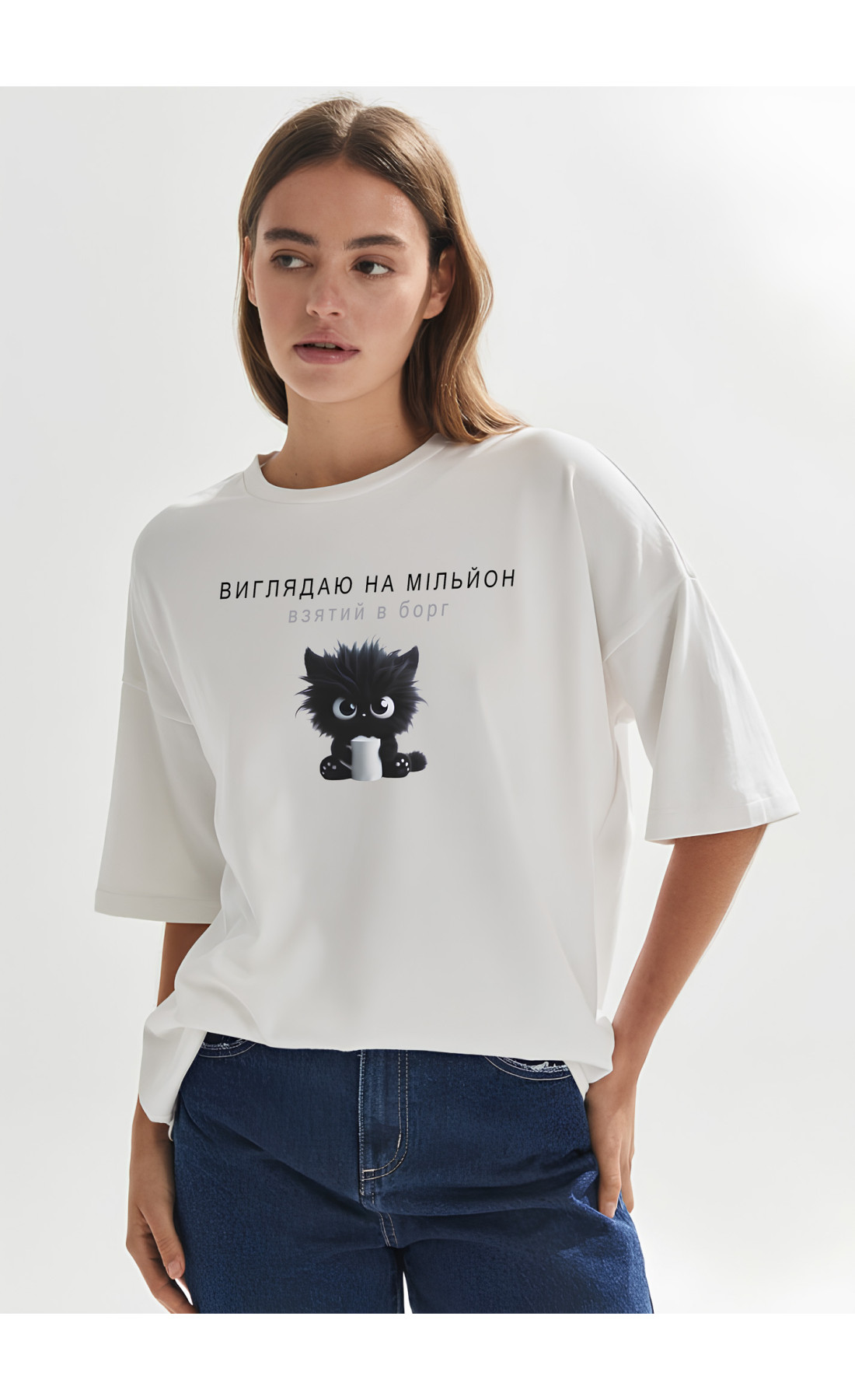 Футболка жіноча з принтмо   оверсайз  літо