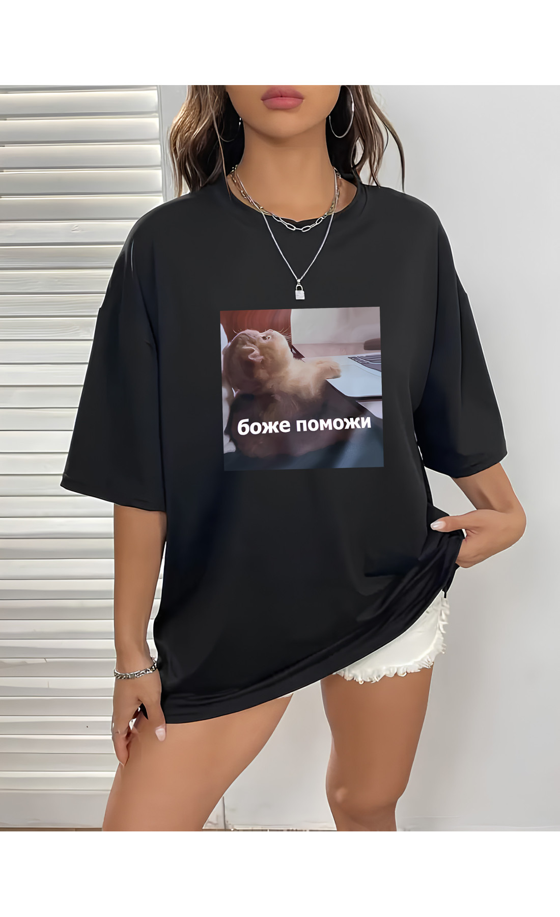 Футболка жіноча з принтмо   оверсайз  літо