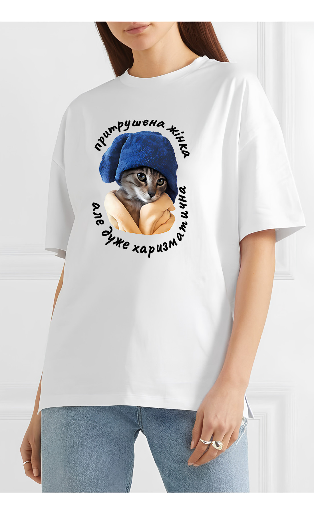 Жіноча футболка дтф   біла чорна