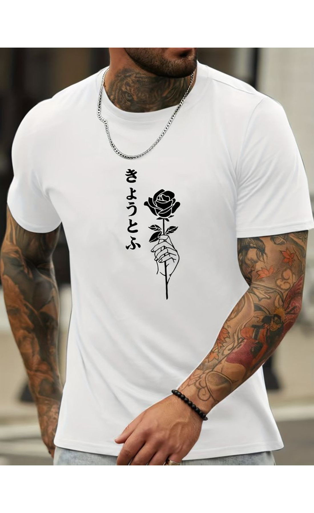 Біла чоловіча футболка з дтф (короткий рукав)