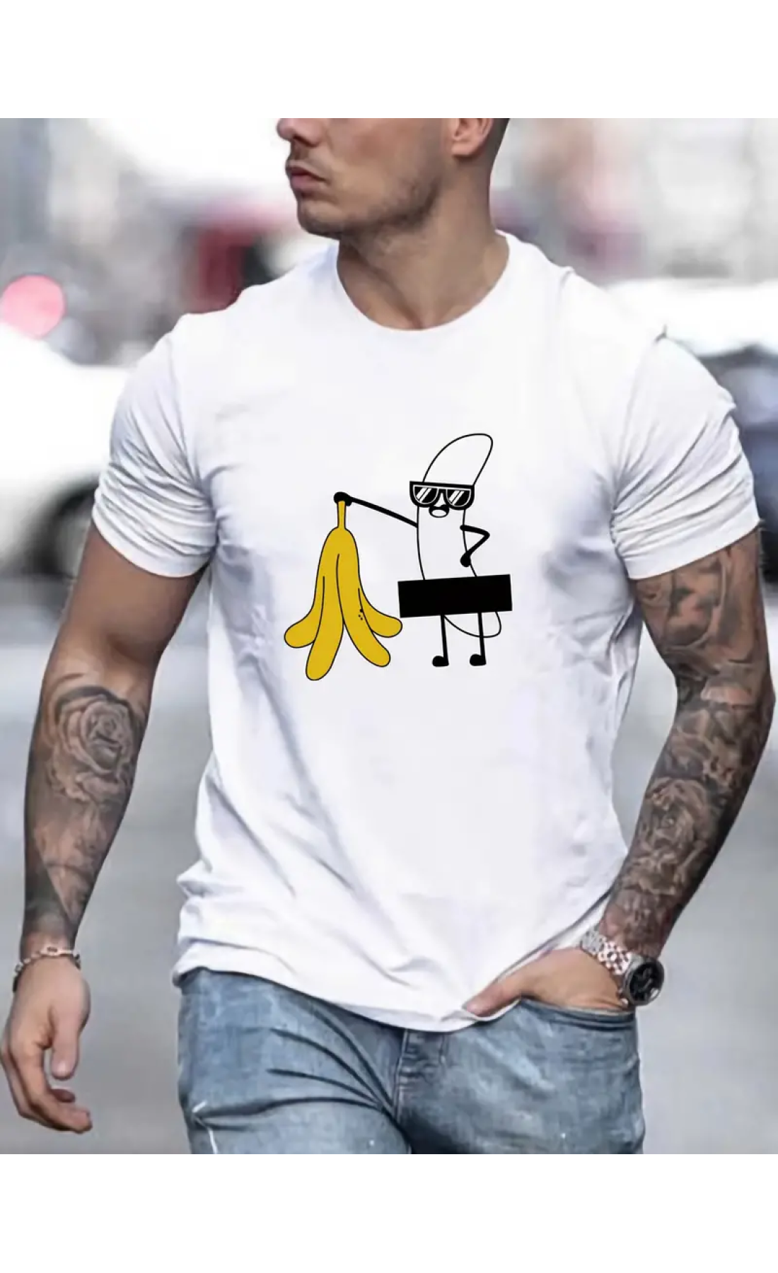 Біла чоловіча футболка з дтф (короткий рукав)