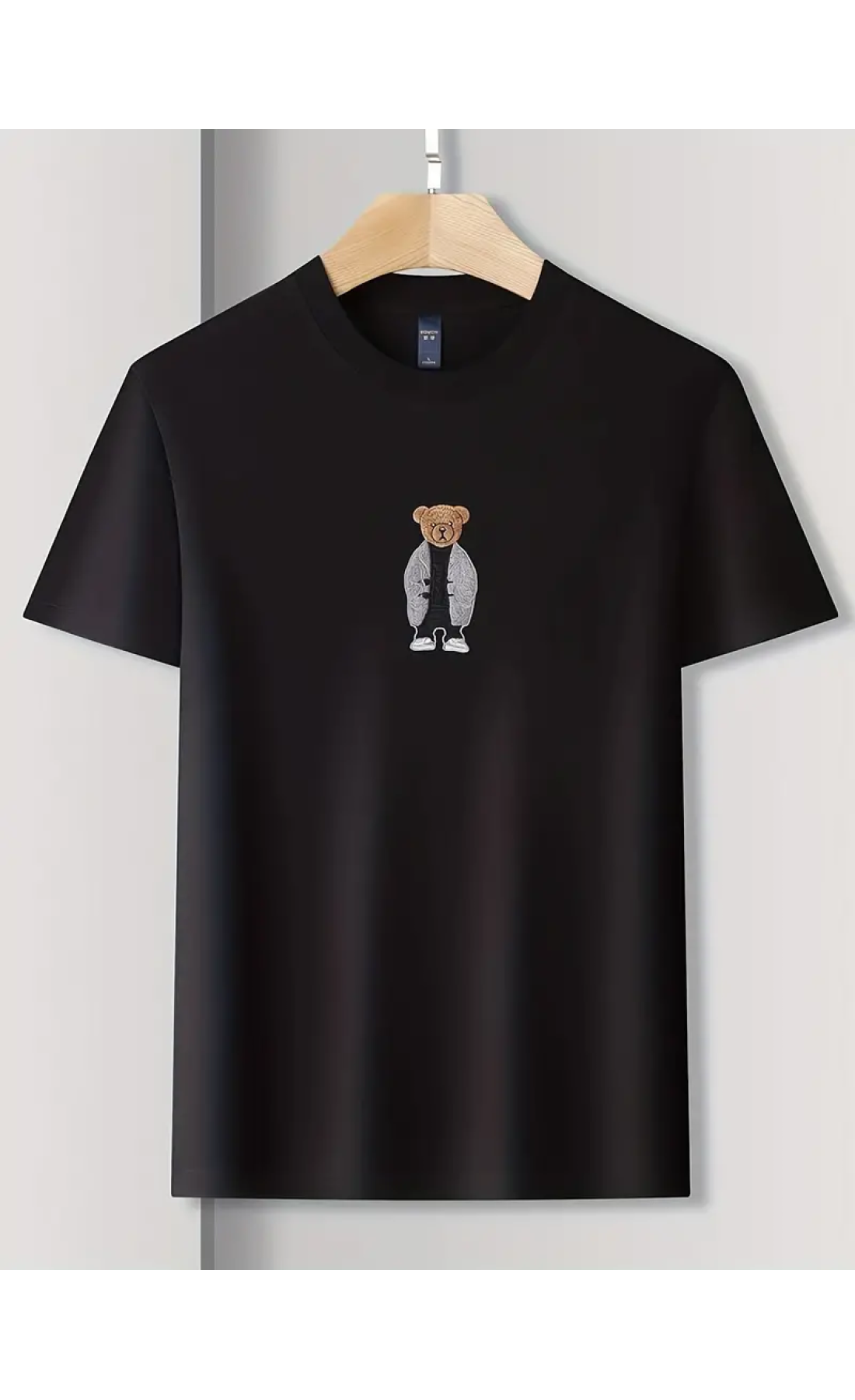 Чорна чоловіча футболка з дтф (короткий рукав)