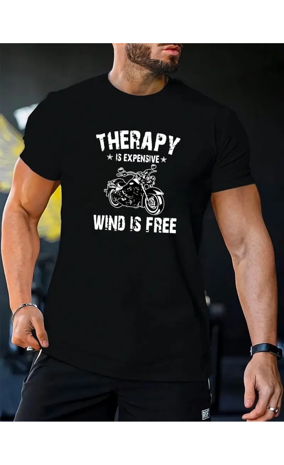 Чорна чоловіча футболка з дтф (короткий рукав)