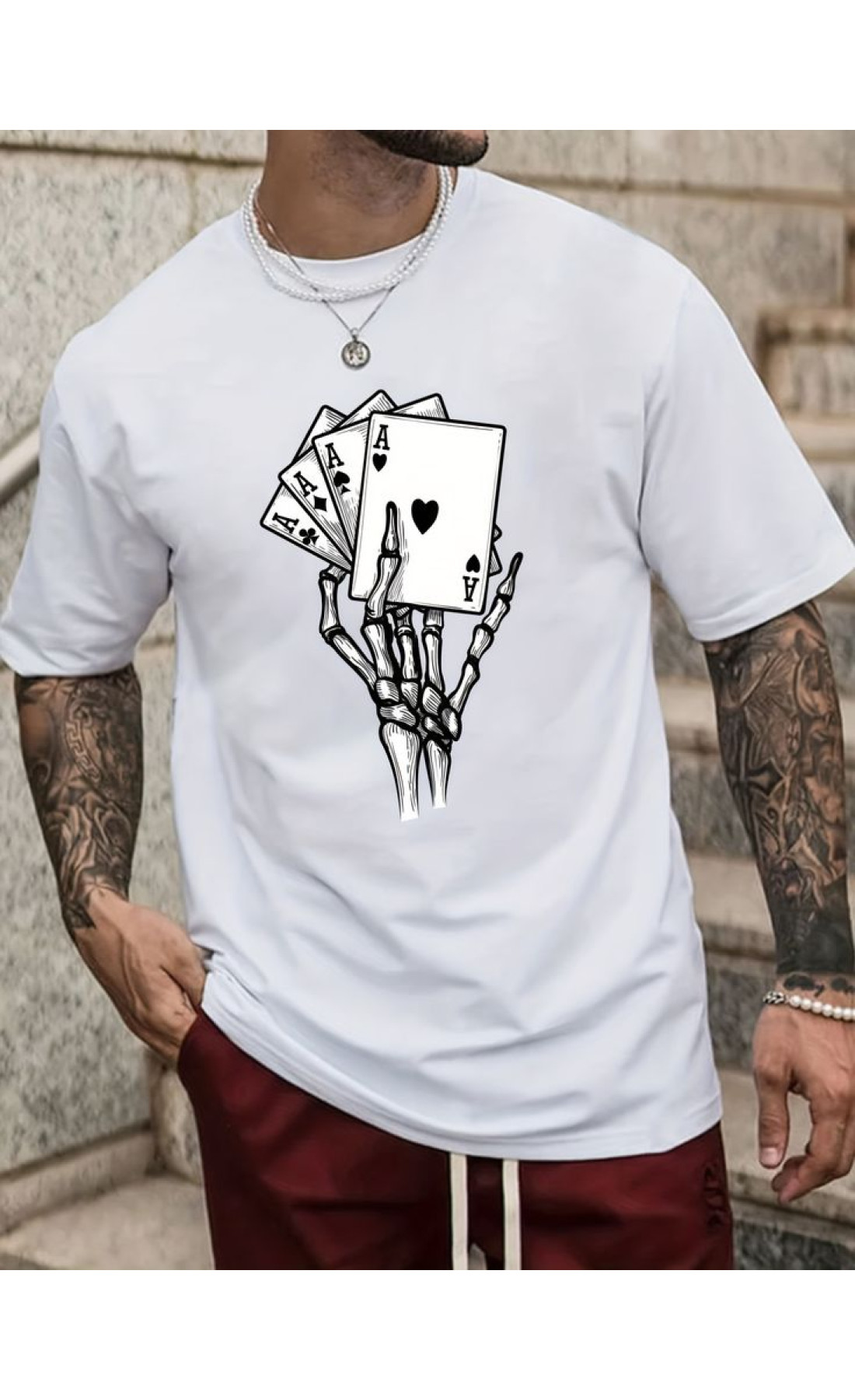 Біла чоловіча футболка з дтф (стандарт)