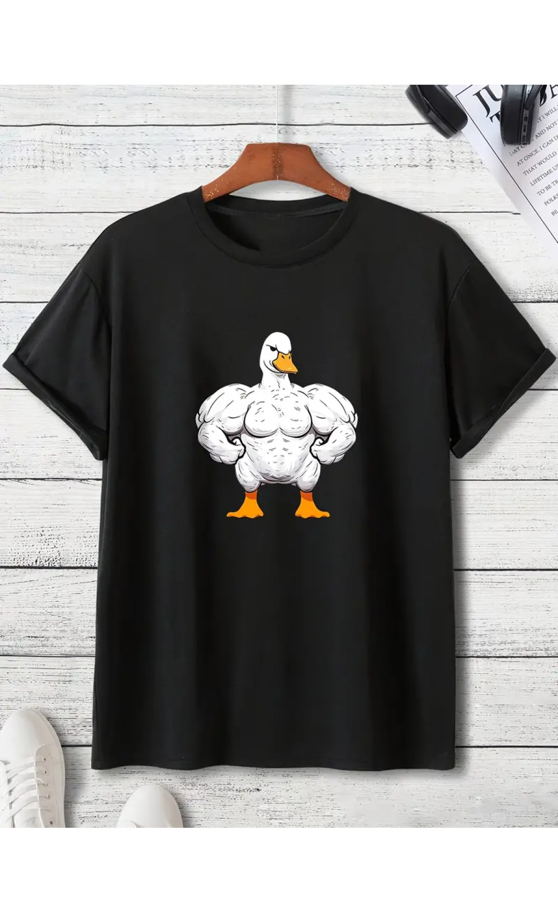 Чорна чоловіча футболка з дтф (стандарт)