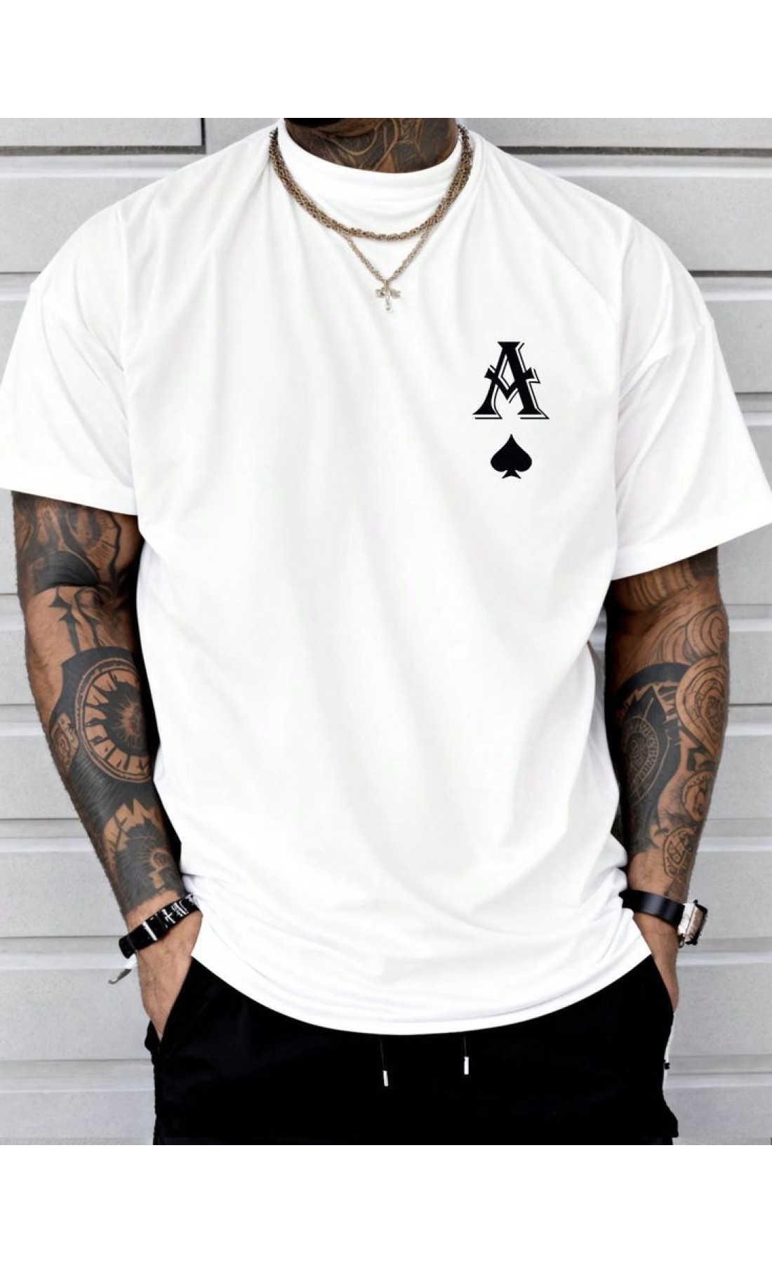 Біла чоловіча футболка з дтф (стандарт)