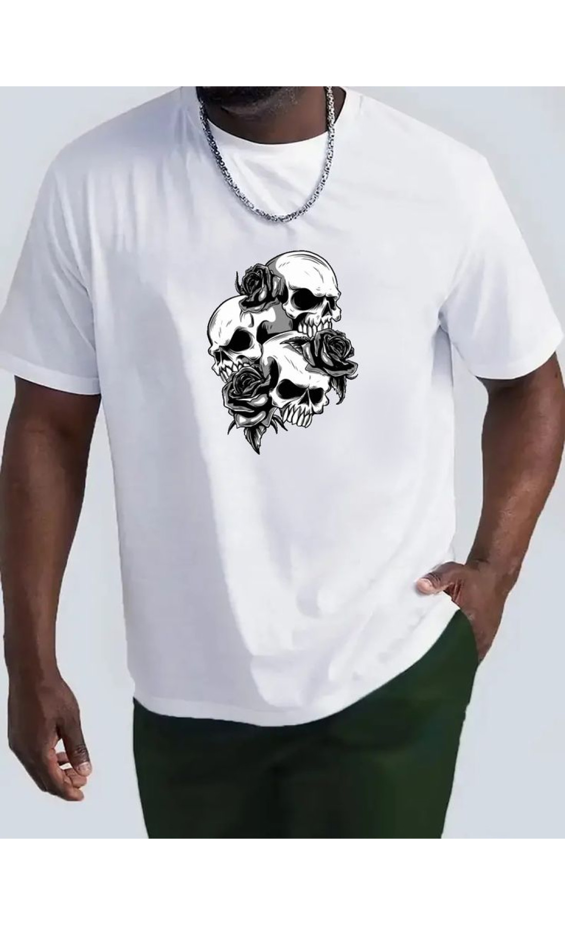 Біла чоловіча футболка з дтф (стандарт)