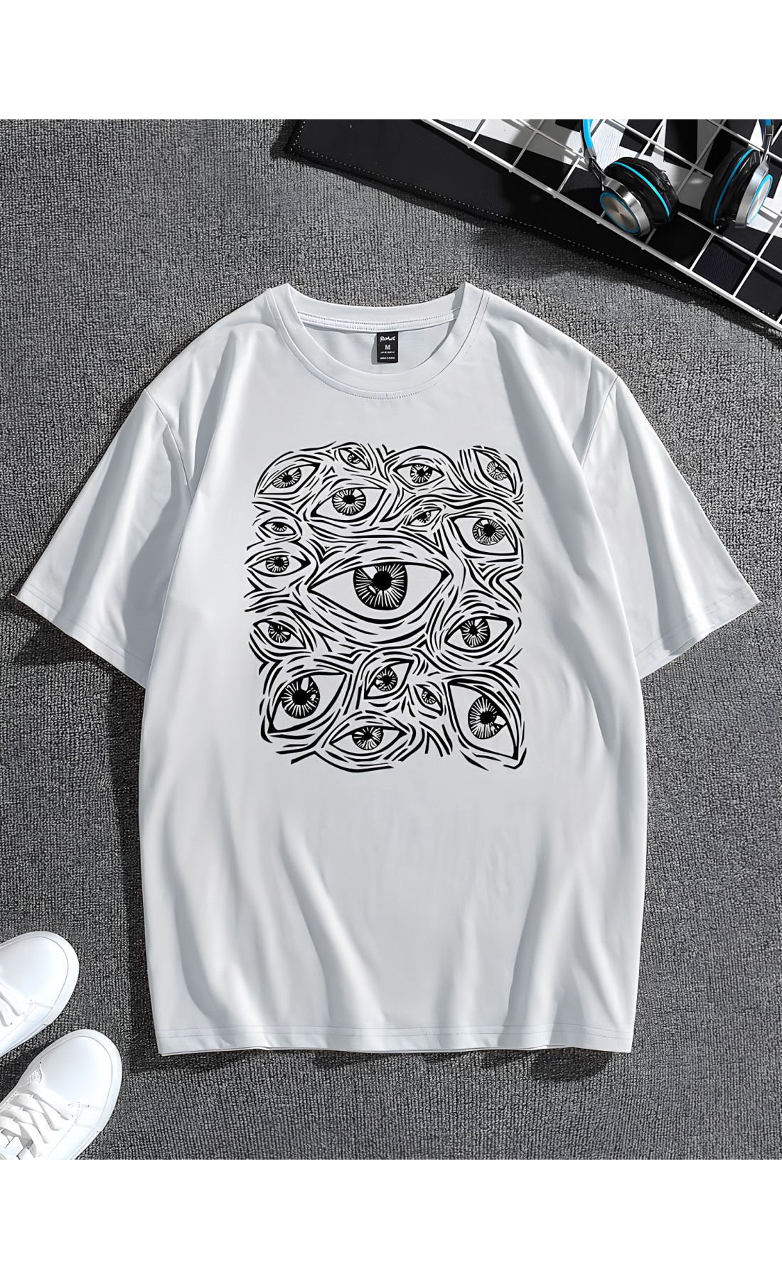 Футболка база з принтом звичайна трикотаж лято