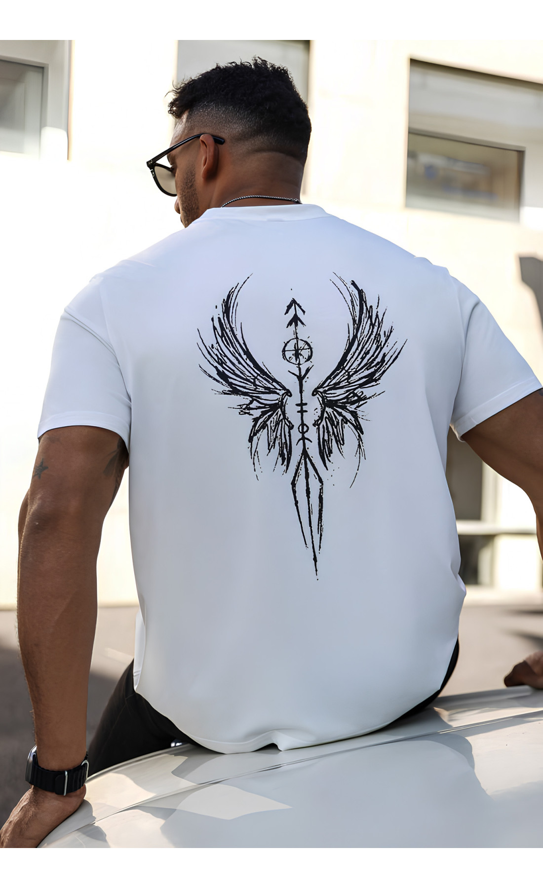 Футболка база з принтом звичайна трикотаж лято