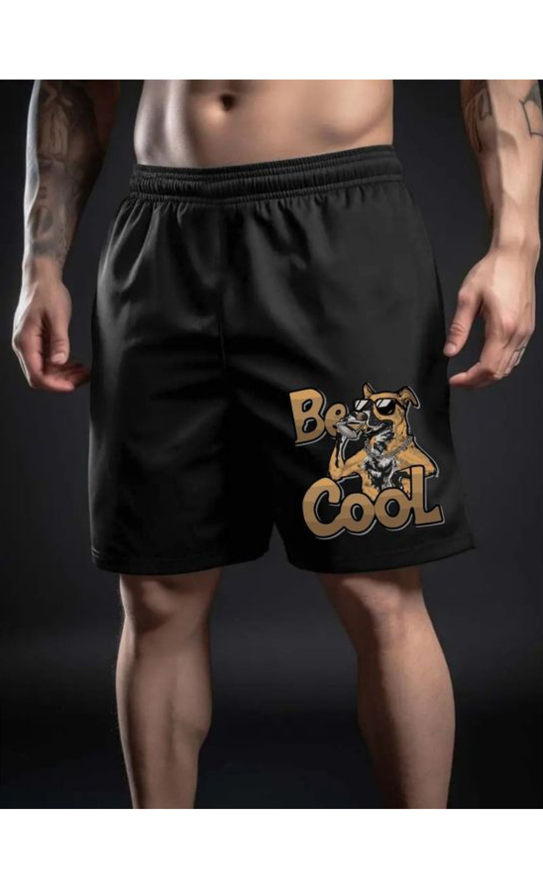 Чорні чоловічі  шорти з дтф