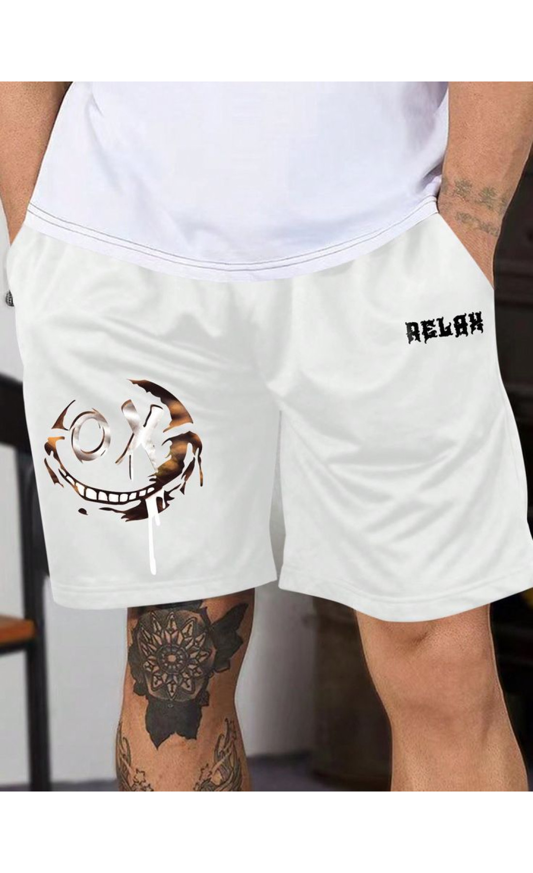 Білі чоловічі шорти з дтф