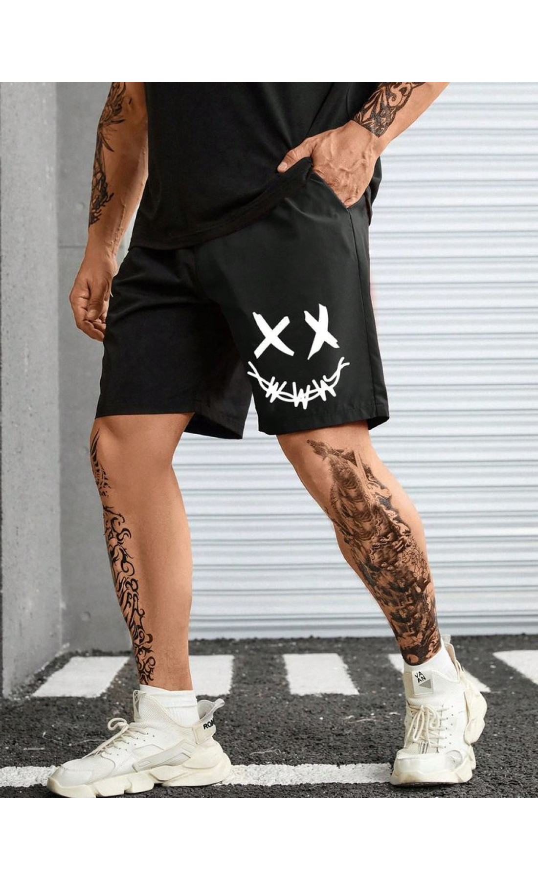 Чорні чоловічі  шорти з дтф